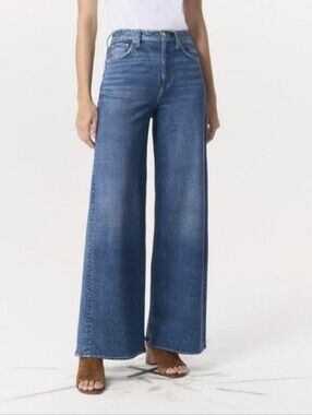 Rag & Bone Miramar Sofie Wide Leg Pants Cotton Terry Jeans Size 30